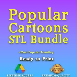 Cartoon STL Files Mega Pack – 3D Printable Cartoon Characters, Figures and Statues | Digital Download | STL Models | Fun Collectibles