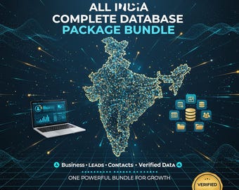 Base de données de toutes les entreprises en Inde | Contacts marketing vérifiés (téléchargement numérique) Pack ultime de données marketing