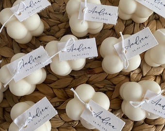 Mini Bubble Favor - Personalizable Favor Soy Wax Candle