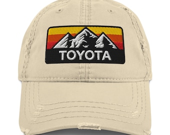 Toyota Distressed Dad Hat - Embroidered Custom Text