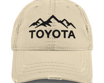 TOYOTA Distressed Dad Hat - Embroidered Custom Text