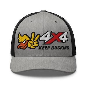 DUCK DUCK THING . 4X4 Off Roading Wave . Off Road Trucker Cap . Offroad Hat . Rubber Duck Waving