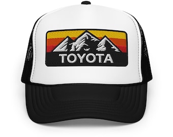 TOYOTA Foam Trucker Hat. Embroidered Custom Text
