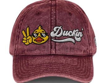 COSA DE PATO PATO. Gorra de sarga de algodón vintage Duckin. Gorra de mezcla de lana para uso todoterreno para mujeres, niñas y mamás.