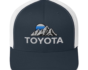 Custom Text Blue Tri-Color TRD PRO TOYOTA Trucker Cap