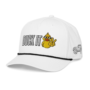 CUSTOM TEXT - DUCK It Classic Rope Cap - Duckin and Off Roading Hat