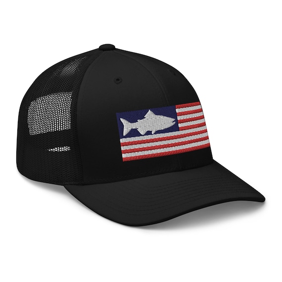 FISHING Trucker CAP American USA Flag Hat 