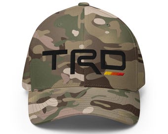 Available in MultiCam Black and MultiCam Green Fitted Closed-Back Structured Twill Cap - TRD 3D Puff Embroidery Hat