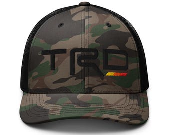 TRD 3D Puff Embroidery Black Camouflage Trucker Hat