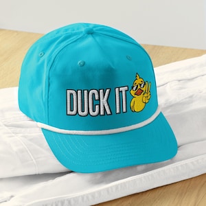 CUSTOM TEXT - DUCK It Golf Rope Cap - Duckin and Off Roading Hat