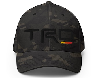 MultiCam Black TRD 3D Puff Embroidery Fitted Closed-Back Structured Twill Cap - Toyota Hat