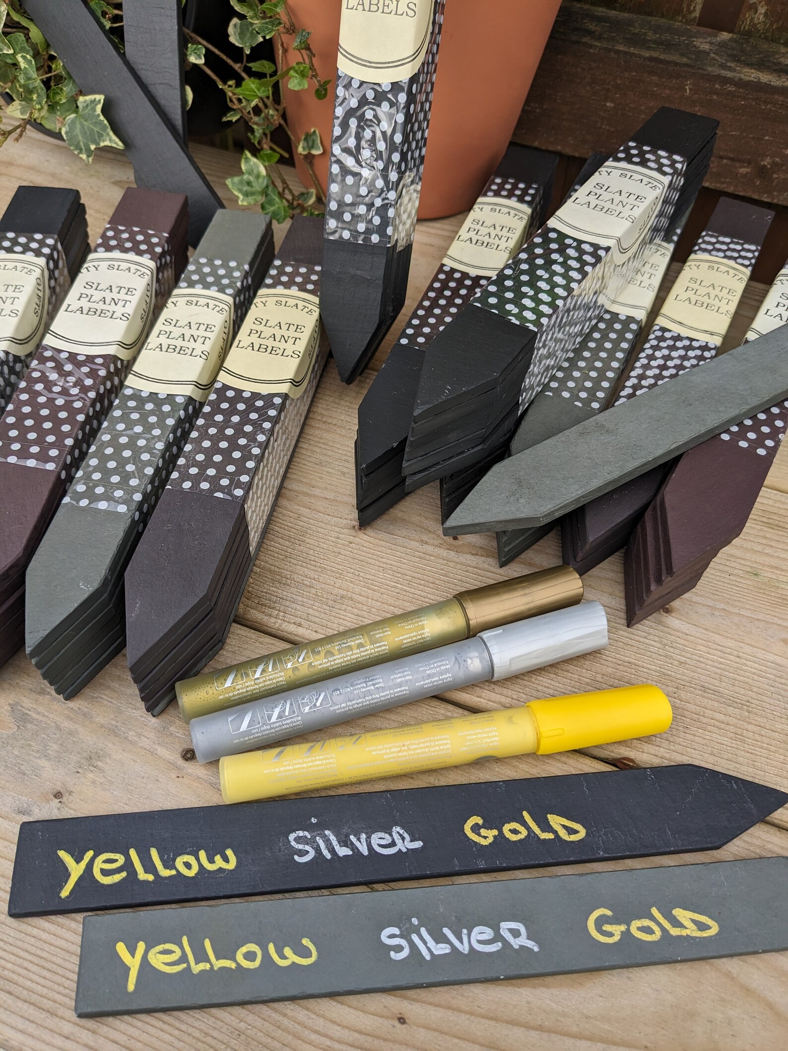 Slate Labels Slate Plant Labels, Herb Markers - Etsy UK