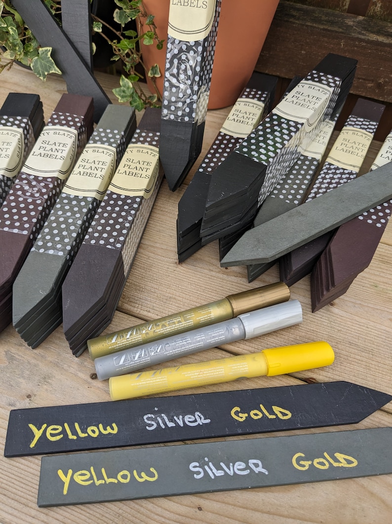 Slate Small Label Slate Plant Labels, Herb Markers - Etsy UK