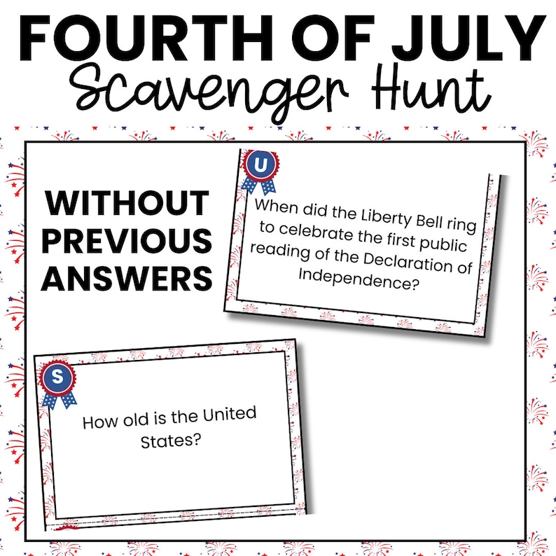fourth of july scavenger hunt