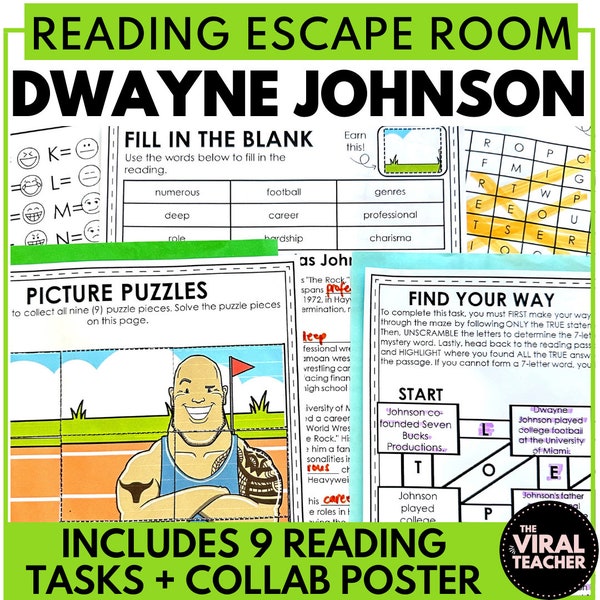 Asian American and Pacific Islander Heritage Month Reading Comprehension, AAPI Escape Room for Kids, Social Studies History, US History