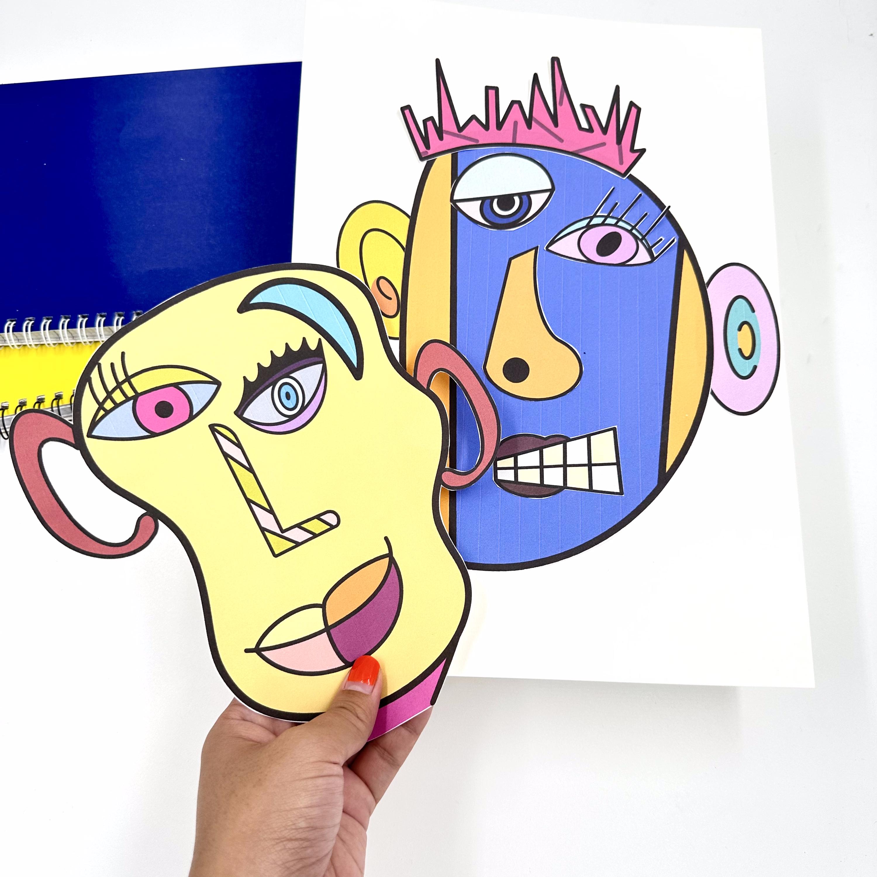 Picasso Face Parts Pablo Picasso Abstract Portrait Art Project and ...