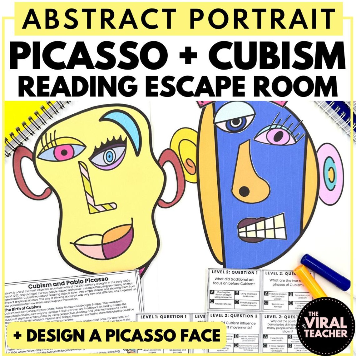 Picasso Face Parts Pablo Picasso Abstract Portrait Art Project and ...