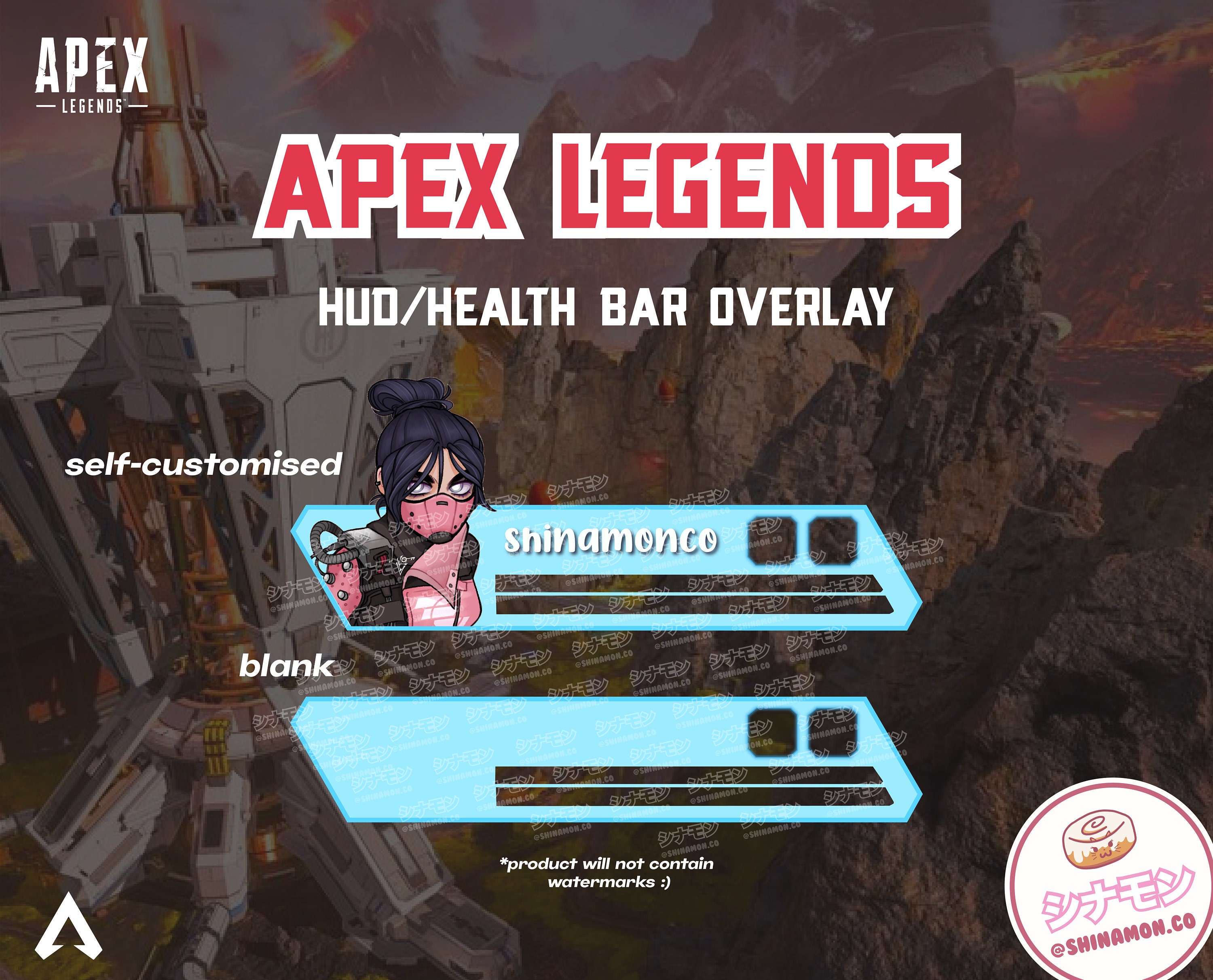 Apex Legends Custom HUD Health Bar Overlay for Streaming, Twitch, OBS