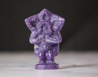 Lepidolite Demogorgon Crystal Carving