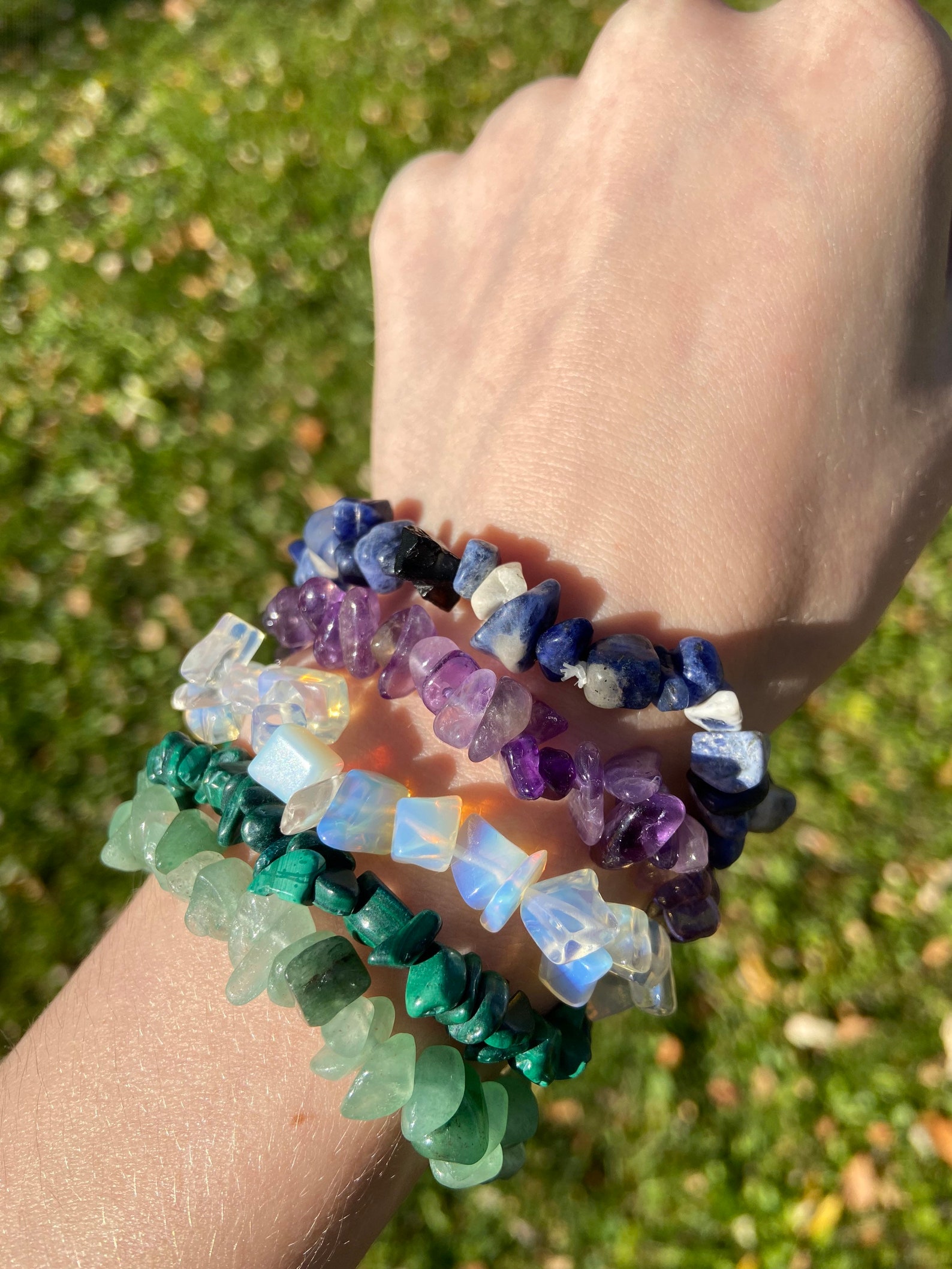 Crystal Chip Bracelet Etsy