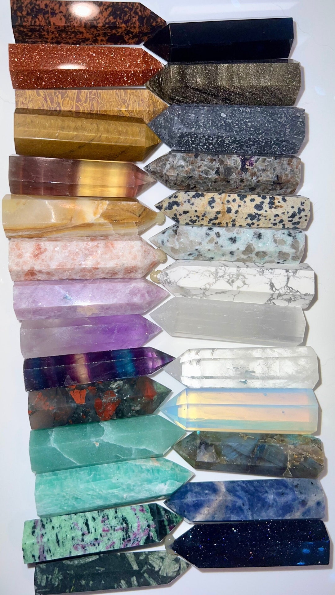 Crystal Tower(s) - 2inch, 27 Different Types.obsidian,quartz