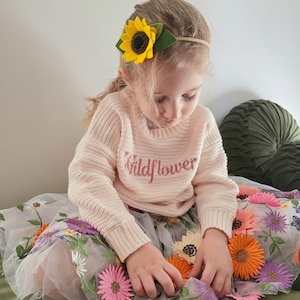 Golden yellow sunflower felt flower headband, baby girl, first birthday, dress up pretend play, birthday girl, handmade accessories newborn