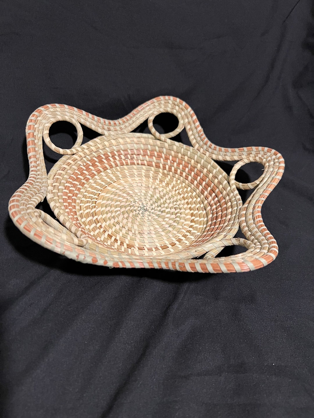 Sweetgrass Quintuple Loop Handle Basket - Etsy