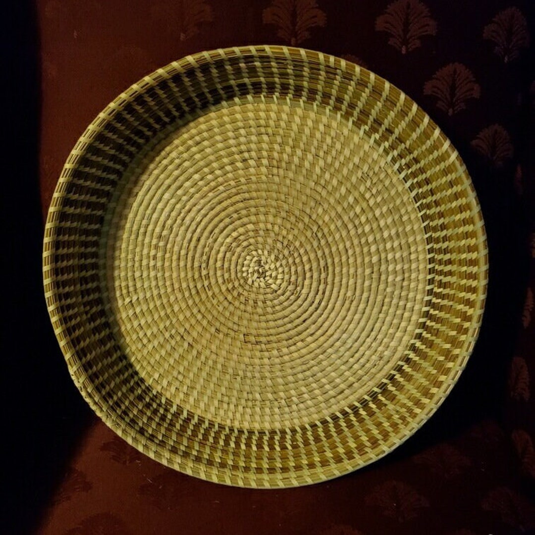 Sweetgrass Round Fanner Basket Etsy