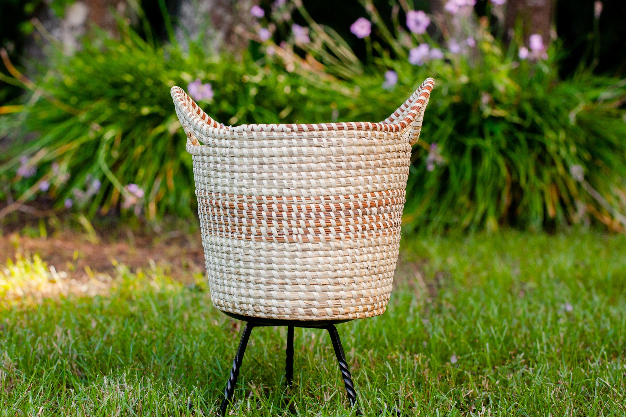 Large Sweetgrass Double Handle Storage Basket Etsy