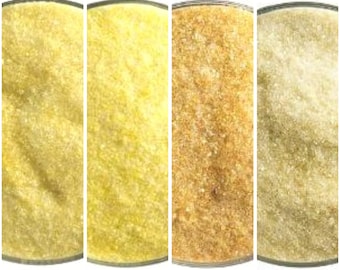 FRIT/POWDER 2 oz. "Yellow Transparents" fusible glass- Bullseye COE 90-  Various frit sizes. Price for a "2 oz." bag.