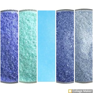 FRIT/POWDER &quot;Blue Opals Group B&quot; Bullseye COE 90 Fusible Glass. *Your Choice of Color* Various frit sizes. 2 oz. per/unit..