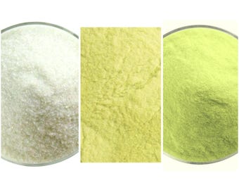 FRIT/POWDER "Green Opals" fusible glass- (2 oz. bags)  Bullseye COE 90- ** Various frit sizes. Price is for one "2 oz." unit.