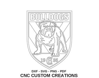 NRL SVG Canterbury - Bankstown bulldogs rugby league logo vector file digital download dxf, svg, png, pdf