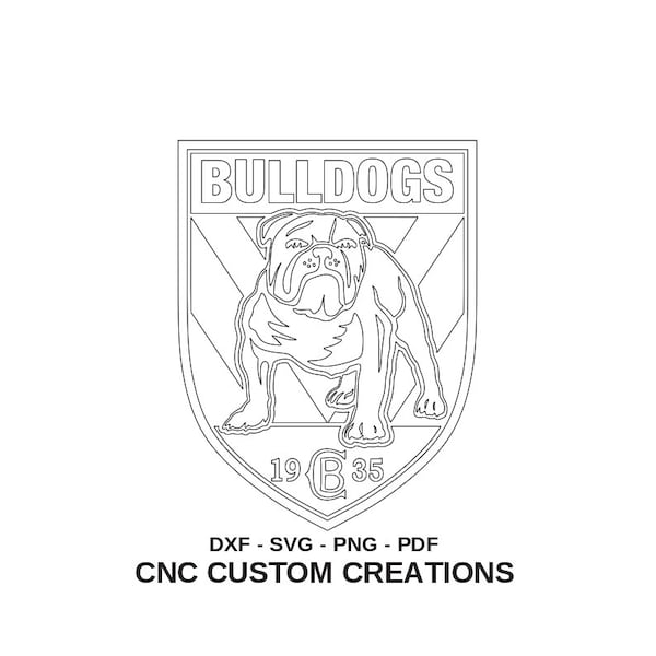 NRL SVG Canterbury - Bankstown bulldogs rugby league logo vector file digital download dxf, svg, png, pdf