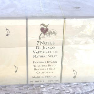 Eau De Toilette Jivago '7 Notes' - Flacon Vaporisateur 50 Ml - Vintage - Neuf Sous Emballage