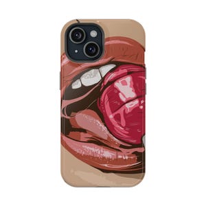 Coque de portable Kiss Lips, coques magnétiques élégantes, cadeau amusant pour elle, accessoires tendance, Saint-Valentin, anniversaire, protection de téléphone