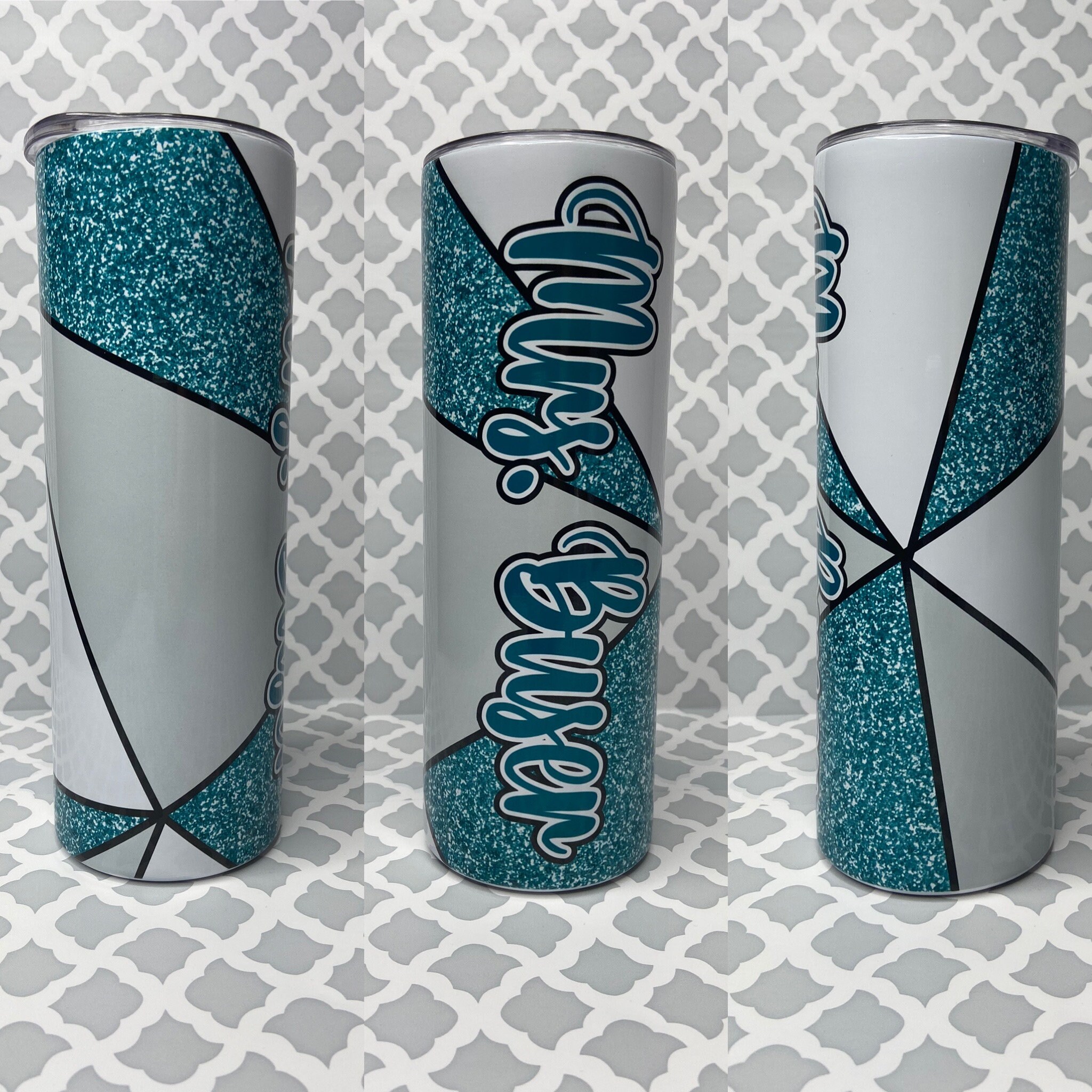 Personalized Geometric Tumbler With Name Etsy UK