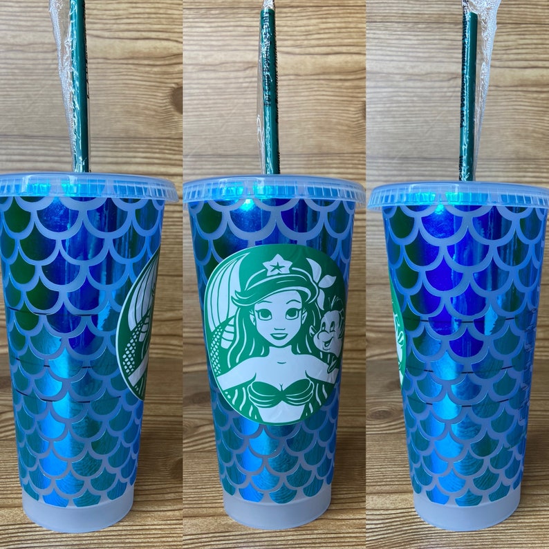 The Little Mermaid Disney Starbucks Cup Tumbler Etsy