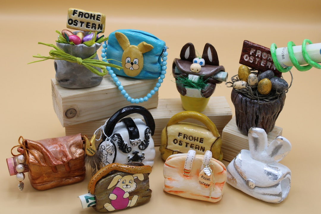 Money Gift Bags for Easter Made of Real Handmade Etsy