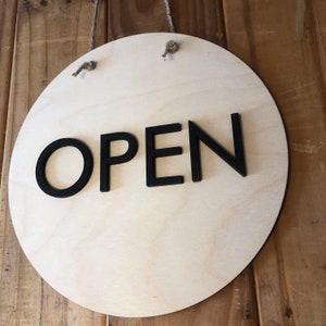 Open / Closed Wooden Sign / Modern Simple Reversible Sign Design ...