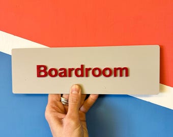 Modern 3D Acrylic Office Door Sign – Custom Business Plaque, Salon Room Nameplate