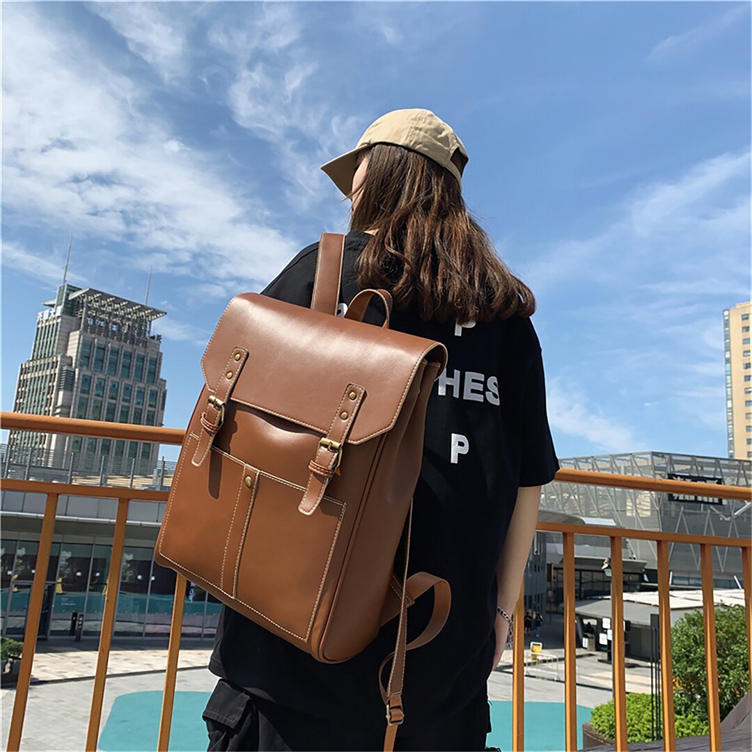 Leather Backpack Women Leather Backpack Purse Leather Laptop Etsy UK