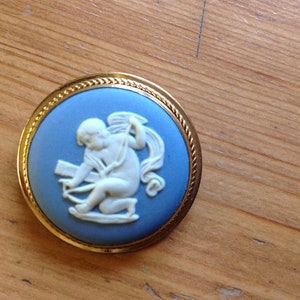 Wedgwood Vintage Blue Brooch