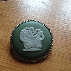 Wedgwood Silver Green brooch.