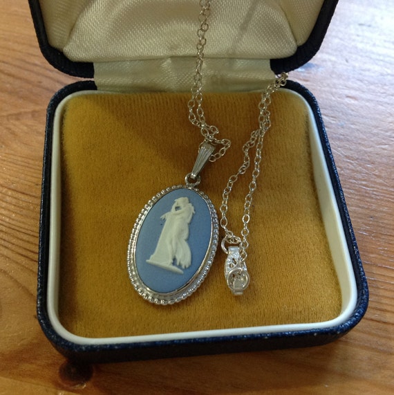 Wedgwood Blue Jasperware Pendant Gem