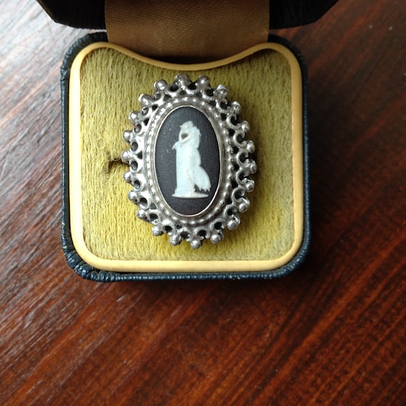Wedgwood Rare Black jasperware Ring Gem