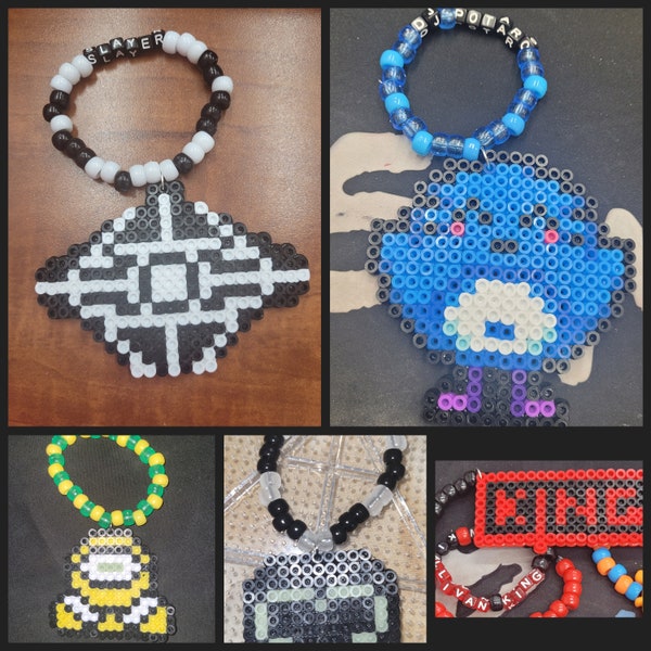 Rave Festival Perlers Kandi (subtronics sullivan king excision illenium) bracelets and necklaces.   lost lands, edc, elements, pride plur