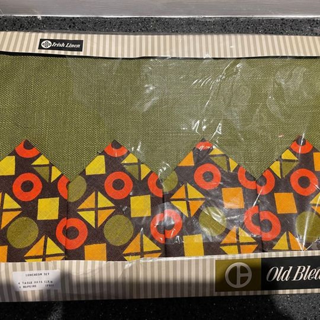 Rare 1960's Groovy Old Bleach Irish Linen Placemats and Etsy