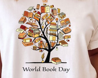 World Book Day ,Number Day , Maths Day T-Shirt  Book Lover T-shirt world book day t shirt Book tree