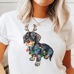 Christmas T-shirt, Christmas Lights Shirt,Christmas Family Top,Holiday Gift, Christmas Family Matching Shirt, Santa, gift,Christmas dogg (A)